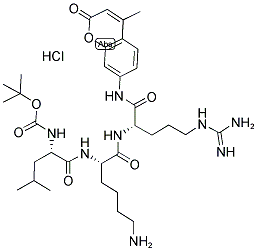 BOC-LEU-LYS-ARG-AMC HCL Struktur