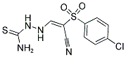 3-(2-(AMINOTHIOXOMETHYL)HYDRAZINO)-2-((4-CHLOROPHENYL)SULFONYL)PROP-2-ENENITRILE Struktur