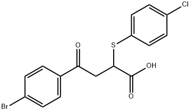 4-(4-BROMOPHENYL)-2-(4-CHLOROPHENYLTHIO)-4-OXOBUTANOIC ACID Struktur