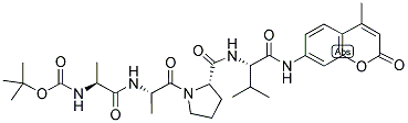 BOC-ALA-ALA-PRO-VAL-AMC Struktur