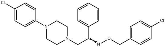 2-[4-(4-CHLOROPHENYL)PIPERAZINO]-1-PHENYL-1-ETHANONE O-(4-CHLOROBENZYL)OXIME Struktur