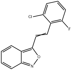 3-(2-CHLORO-6-FLUOROSTYRYL)-2,1-BENZISOXAZOLE Struktur