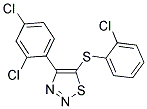 2-CHLOROPHENYL 4-(2,4-DICHLOROPHENYL)-1,2,3-THIADIAZOL-5-YL SULFIDE Struktur