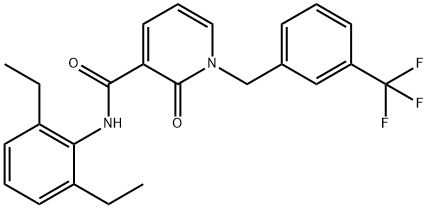 N-(2,6-DIETHYLPHENYL)-2-OXO-1-[3-(TRIFLUOROMETHYL)BENZYL]-1,2-DIHYDRO-3-PYRIDINECARBOXAMIDE Struktur