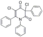 3,5-DICHLORO-1,3,6-TRIPHENYL-1,2,3,4-TETRAHYDROPYRIDINE-2,4-DIONE Struktur