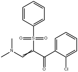 1-(2-CHLOROPHENYL)-3-(DIMETHYLAMINO)-2-(PHENYLSULFONYL)-2-PROPEN-1-ONE Struktur