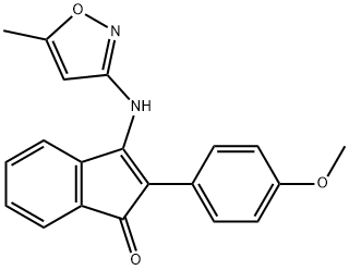 2-(4-METHOXYPHENYL)-3-((5-METHYLISOXAZOL-3-YL)AMINO)INDEN-1-ONE Struktur