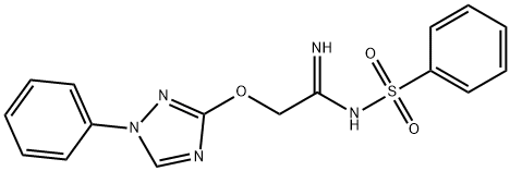 N-(2-[(1-PHENYL-1H-1,2,4-TRIAZOL-3-YL)OXY]ETHANIMIDOYL)BENZENESULFONAMIDE Struktur