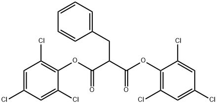 DI(2,4,6-TRICHLOROPHENYL) 2-BENZYLMALONATE Struktur