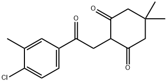 2-(2-(4-CHLORO-3-METHYLPHENYL)-2-OXOETHYL)-5,5-DIMETHYLCYCLOHEXANE-1,3-DIONE Struktur