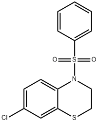 7-CHLORO-4-(PHENYLSULFONYL)-3,4-DIHYDRO-2H-1,4-BENZOTHIAZINE Struktur