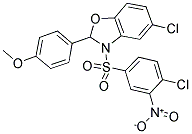 5-CHLORO-3-[(4-CHLORO-3-NITROPHENYL)SULFONYL]-2-(4-METHOXYPHENYL)-2,3-DIHYDRO-1,3-BENZOXAZOLE Struktur