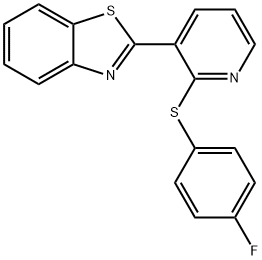 2-(2-[(4-FLUOROPHENYL)SULFANYL]-3-PYRIDINYL)-1,3-BENZOTHIAZOLE Struktur