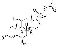 4-PREGNEN-6-BETA, 11-BETA, 17,21-TETROL-3,20-DIONE 21-ACETATE Struktur