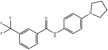 N-[4-(1-PYRROLIDINYL)PHENYL]-3-(TRIFLUOROMETHYL)BENZENECARBOXAMIDE Struktur