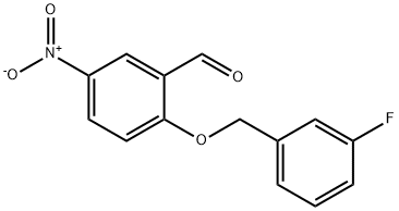 2-[(3-FLUOROBENZYL)OXY]-5-NITROBENZALDEHYDE Struktur