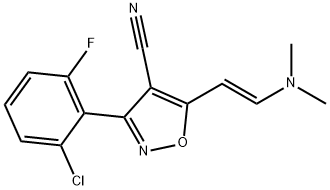 3-(2-CHLORO-6-FLUOROPHENYL)-5-[2-(DIMETHYLAMINO)VINYL]-4-ISOXAZOLECARBONITRILE Struktur