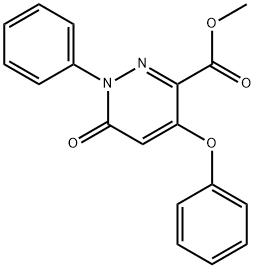 METHYL 6-OXO-4-PHENOXY-1-PHENYL-1,6-DIHYDRO-3-PYRIDAZINECARBOXYLATE Struktur