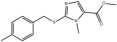 METHYL 1-METHYL-2-[(4-METHYLBENZYL)SULFANYL]-1H-IMIDAZOLE-5-CARBOXYLATE Struktur