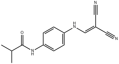 N-(4-((2,2-DINITRILOVINYL)AMINO)PHENYL)-2-METHYLPROPANAMIDE Struktur