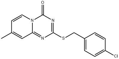 2-[(4-CHLOROBENZYL)SULFANYL]-8-METHYL-4H-PYRIDO[1,2-A][1,3,5]TRIAZIN-4-ONE Struktur