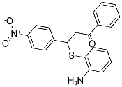 3-[(2-AMINOPHENYL)THIO]-3-(4-NITROPHENYL)-1-PHENYLPROPAN-1-ONE Struktur