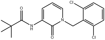 N-[1-(2,6-DICHLOROBENZYL)-2-OXO-1,2-DIHYDRO-3-PYRIDINYL]-2,2-DIMETHYLPROPANAMIDE Struktur