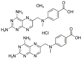 4-[N-(2,4-DIAMINO-6-PTERIDINYLMETHYL)-N-METHYLAMINO]BENZOIC ACID HEMIHYDROCHLORIDE HYDRATE Struktur