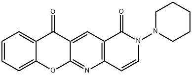 2-PIPERIDINO-1H-CHROMENO[2,3-B][1,6]NAPHTHYRIDINE-1,11(2H)-DIONE Struktur