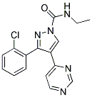 3-(2-CHLOROPHENYL)-N-ETHYL-4-(PYRIMIDIN-4-YL)PYRAZOLE-1-CARBOXAMIDE Struktur