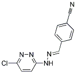 4-[2-(6-CHLOROPYRIDAZIN-3-YL)CARBOHYDRAZONOYL]BENZONITRILE Struktur