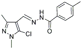 N'1-[(5-CHLORO-1,3-DIMETHYL-1H-PYRAZOL-4-YL)METHYLIDENE]-4-METHYLBENZENE-1-CARBOHYDRAZIDE Struktur