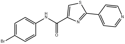 N-(4-BROMOPHENYL)-2-(4-PYRIDINYL)-1,3-THIAZOLE-4-CARBOXAMIDE Struktur