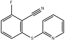 6-FLUORO-2-(2-PYRIDYLTHIO)BENZENECARBONITRILE Struktur