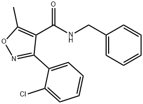 (3-(2-CHLOROPHENYL)-5-METHYLISOXAZOL-4-YL)-N-BENZYLFORMAMIDE Struktur