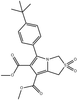 DIMETHYL 5-[4-(TERT-BUTYL)PHENYL]-2,2-DIOXO-2,3-DIHYDRO-1H-2LAMBDA6-PYRROLO[1,2-C][1,3]THIAZOLE-6,7-DICARBOXYLATE Struktur