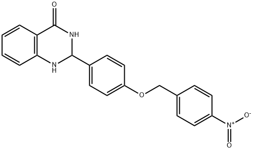 2-(4-((4-NITROPHENYL)METHOXY)PHENYL)-1,2,3-TRIHYDROQUINAZOLIN-4-ONE Struktur