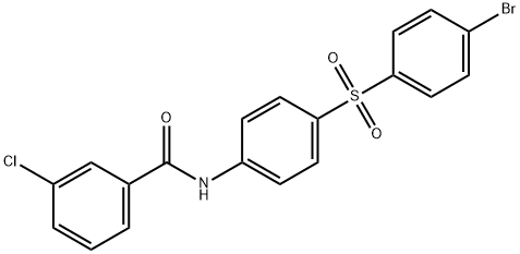 N-(4-[(4-BROMOPHENYL)SULFONYL]PHENYL)-3-CHLOROBENZENECARBOXAMIDE Struktur