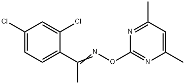 1-(2,4-DICHLOROPHENYL)-1-ETHANONE O-(4,6-DIMETHYL-2-PYRIMIDINYL)OXIME Struktur