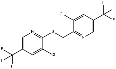 3-CHLORO-2-(([3-CHLORO-5-(TRIFLUOROMETHYL)-2-PYRIDINYL]SULFANYL)METHYL)-5-(TRIFLUOROMETHYL)PYRIDINE Struktur