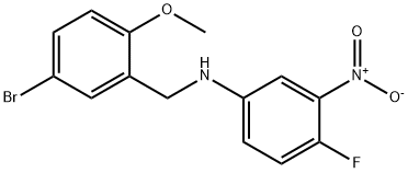 N-(5-BROMO-2-METHOXYBENZYL)-4-FLUORO-3-NITROANILINE Struktur