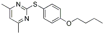 4,6-DIMETHYL-2-[(4-BUTOXYPHENYL)THIO]PYRIMIDINE Struktur