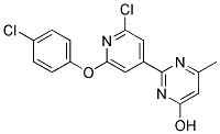 2-[2-CHLORO-6-(4-CHLOROPHENOXY)-4-PYRIDYL]-6-METHYLPYRIMIDIN-4-OL Struktur