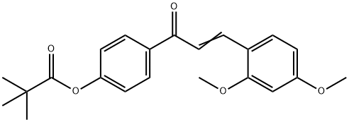 4-[3-(2,4-DIMETHOXYPHENYL)ACRYLOYL]PHENYL PIVALATE Struktur