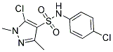 N4-(4-CHLOROPHENYL)-5-CHLORO-1,3-DIMETHYL-1H-PYRAZOLE-4-SULFONAMIDE Struktur