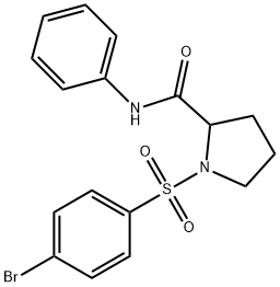 1-[(4-BROMOPHENYL)SULFONYL]-N-PHENYL-2-PYRROLIDINECARBOXAMIDE Struktur