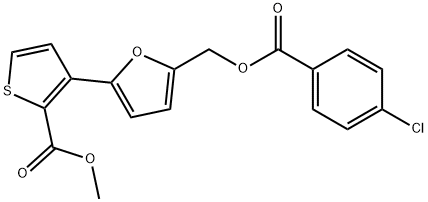 METHYL 3-(5-([(4-CHLOROBENZOYL)OXY]METHYL)-2-FURYL)-2-THIOPHENECARBOXYLATE Struktur