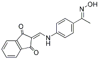 2-(((4-((HYDROXYIMINO)ETHYL)PHENYL)AMINO)METHYLENE)INDANE-1,3-DIONE Struktur