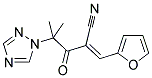 3-(2-FURYL)-2-[2-METHYL-2-(1H-1,2,4-TRIAZOL-1-YL)PROPANOYL]ACRYLONITRILE Struktur