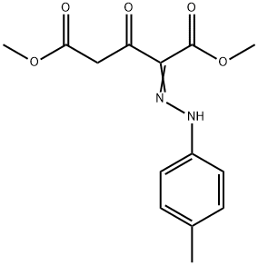 DIMETHYL 2-[2-(4-METHYLPHENYL)HYDRAZONO]-3-OXOPENTANEDIOATE Struktur